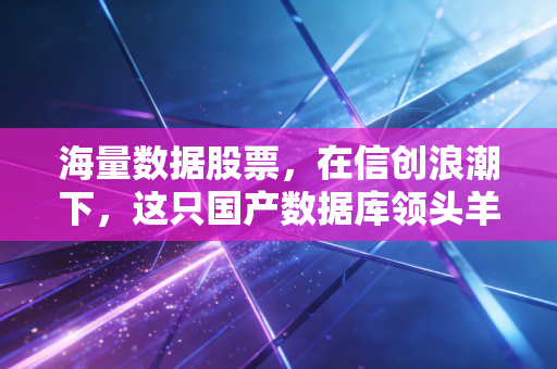 海量数据股票,在信创浪潮下,这只国产数据库领头羊到底值不值得我们长期持有?