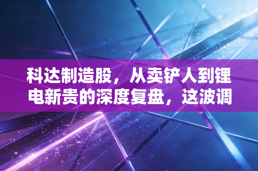 科达制造股，从卖铲人到锂电新贵的深度复盘，这波调整到底是不是机会？