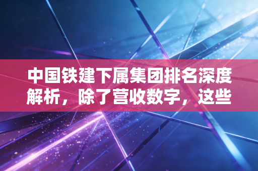 中国铁建下属集团排名深度解析，除了营收数字，这些铁军如何改变我们的生活？