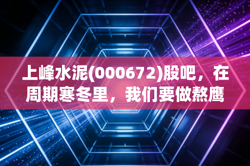 上峰水泥(000672)股吧,在周期寒冬里,我们要做熬鹰的猎人还是等待戈多的流浪者?
