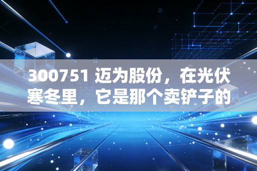 300751 迈为股份,在光伏寒冬里,它是那个卖铲子的孤独赌徒吗?