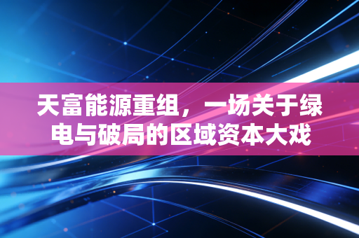 天富能源重组,一场关于绿电与破局的区域资本大戏