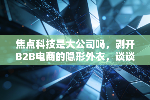 焦点科技是大公司吗,剥开B2B电商的隐形外衣,谈谈体量之外的生存之道