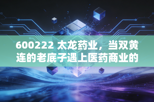 600222 太龙药业,当双黄连的老底子遇上医药商业的新赛道,这只股票到底值不值得你放进自选股?