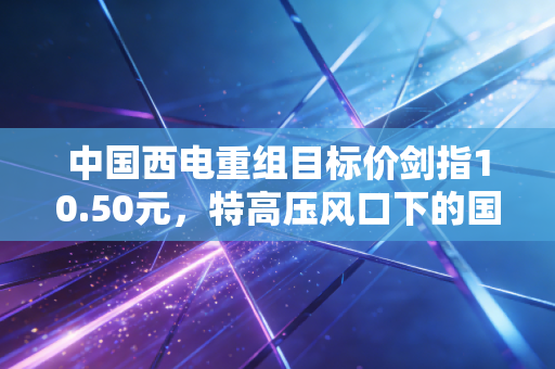 中国西电重组目标价剑指10.50元,特高压风口下的国企改革大象起舞