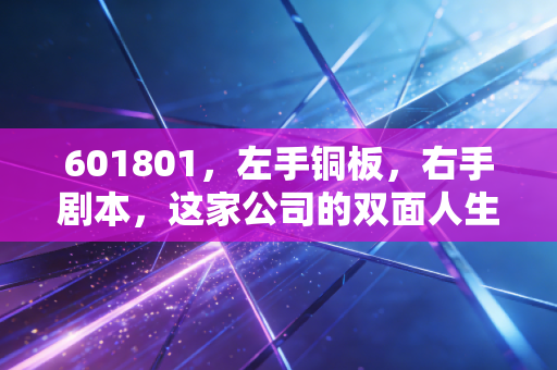 601801,左手铜板,右手剧本,这家公司的双面人生究竟值不值得赌?