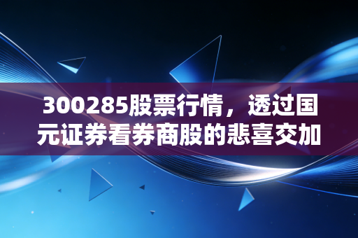 300285股票行情,透过国元证券看券商股的悲喜交加与未来机遇