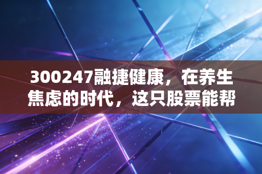 300247融捷健康，在养生焦虑的时代，这只股票能帮你躺赚吗？