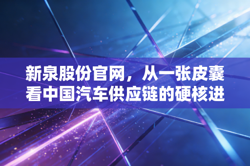 新泉股份官网,从一张皮囊看中国汽车供应链的硬核进化与投资启示