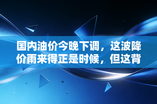 国内油价今晚下调,这波降价雨来得正是时候,但这背后的经济逻辑你真的看懂了吗?