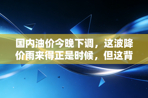 国内油价今晚下调,这波降价雨来得正是时候,但这背后的经济逻辑你真的看懂了吗?