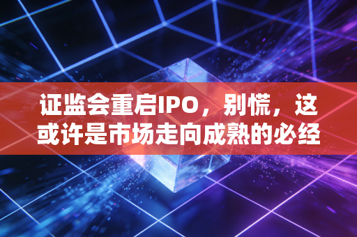 证监会重启IPO,别慌,这或许是市场走向成熟的必经之路