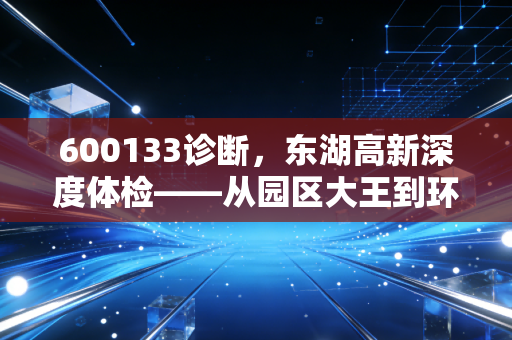 600133诊断,东湖高新深度体检——从园区大王到环保先锋,这只股还能拿吗?