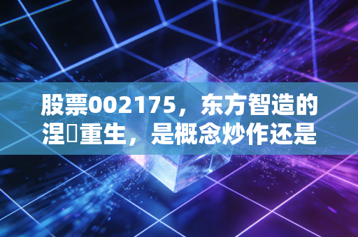 股票002175，东方智造的涅槃重生，是概念炒作还是实打实的价值回归？
