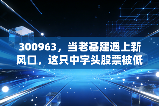 300963，当老基建遇上新风口，这只中字头股票被低估了吗？