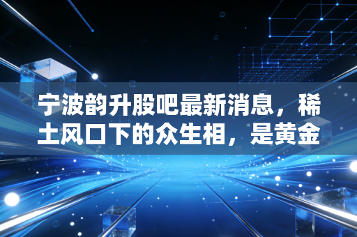 宁波韵升股吧最新消息,稀土风口下的众生相,是黄金坑还是无底洞?