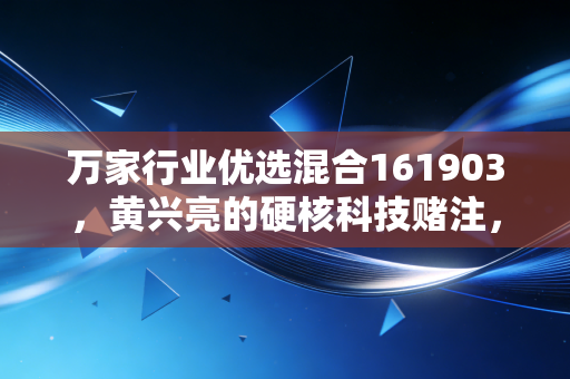 万家行业优选混合161903,黄兴亮的硬核科技赌注,是通往财富自由的快车还是过山车?