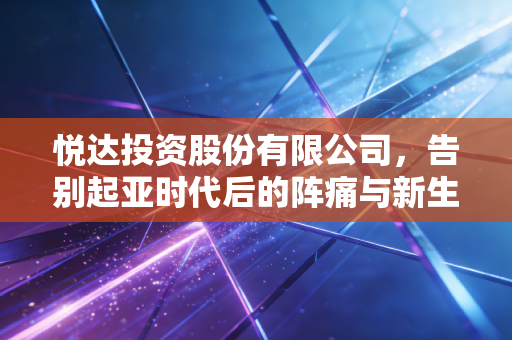 悦达投资股份有限公司,告别起亚时代后的阵痛与新生,深度剖析这家老牌国企的转型之路
