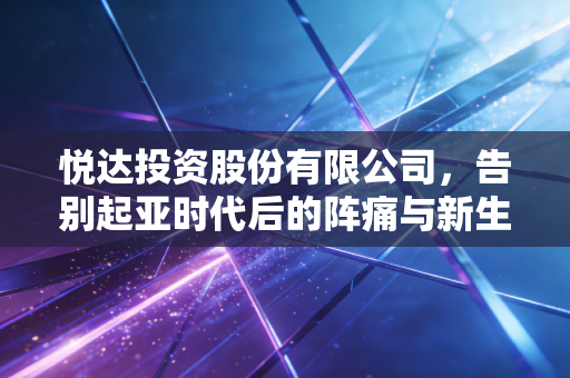 悦达投资股份有限公司,告别起亚时代后的阵痛与新生,深度剖析这家老牌国企的转型之路