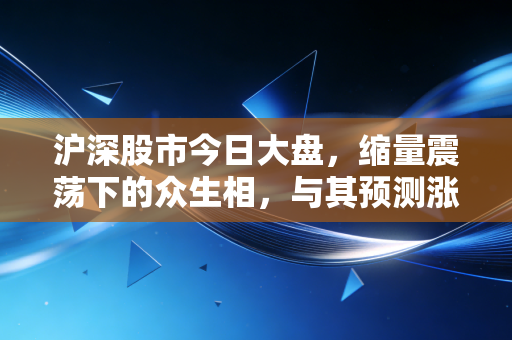 沪深股市今日大盘,缩量震荡下的众生相,与其预测涨跌,不如修炼心性