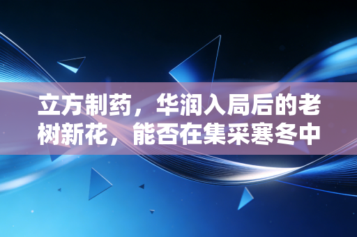 立方制药,华润入局后的老树新花,能否在集采寒冬中守住那份小而美?