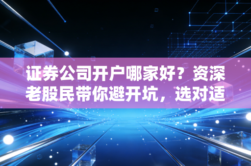 证券公司开户哪家好?资深老股民带你避开坑,选对适合自己的钱袋子