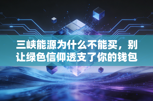 三峡能源为什么不能买,别让绿色信仰透支了你的钱包