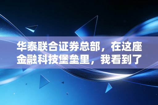 华泰联合证券总部,在这座金融科技堡垒里,我看到了中国投行的未来图景