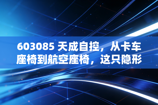 603085 天成自控,从卡车座椅到航空座椅,这只隐形冠军能否在红海中杀出重围?