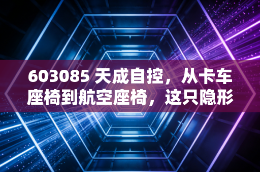 603085 天成自控,从卡车座椅到航空座椅,这只隐形冠军能否在红海中杀出重围?