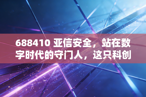 688410 亚信安全，站在数字时代的守门人，这只科创板安全股还值得守候吗？