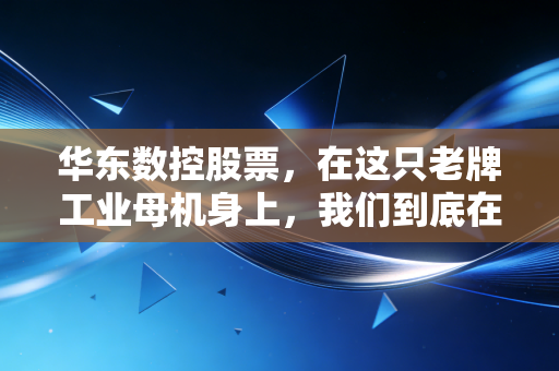 华东数控股票，在这只老牌工业母机身上，我们到底在博弈什么？
