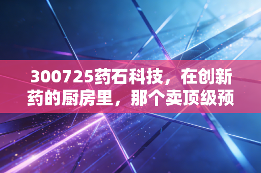 300725药石科技,在创新药的厨房里,那个卖顶级预制菜的隐形冠军,到底值不值得守候?