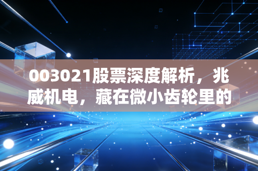 003021股票深度解析,兆威机电,藏在微小齿轮里的万亿赛道野心