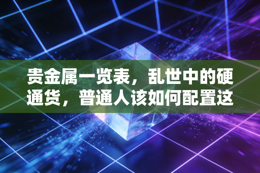 贵金属一览表,乱世中的硬通货,普通人该如何配置这份安全感?