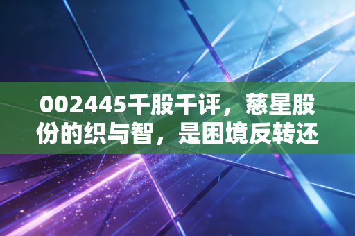 002445千股千评，慈星股份的织与智，是困境反转还是空中楼阁？