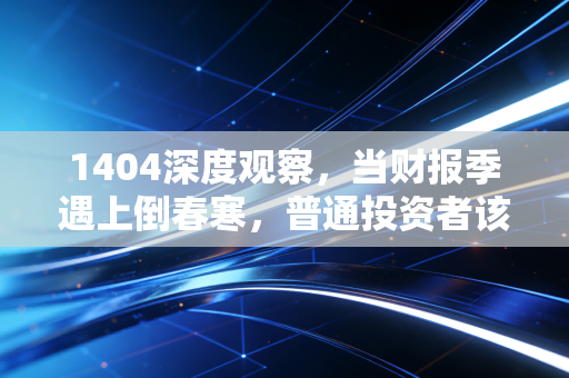 1404深度观察,当财报季遇上倒春寒,普通投资者该如何守住钱袋子?