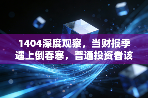 1404深度观察,当财报季遇上倒春寒,普通投资者该如何守住钱袋子?