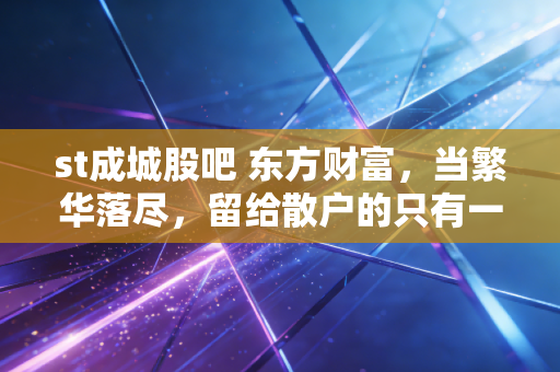 st成城股吧 东方财富,当繁华落尽,留给散户的只有一地鸡毛与无尽的等待