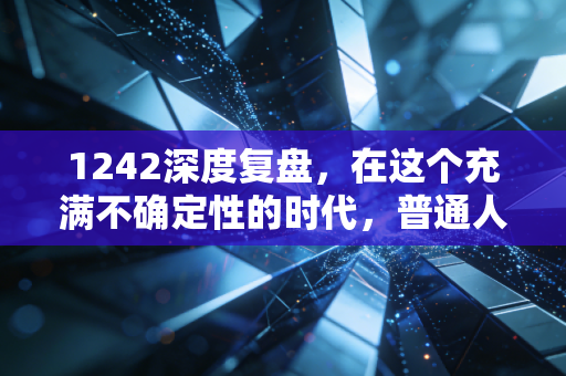 1242深度复盘,在这个充满不确定性的时代,普通人该如何守住自己的钱袋子?