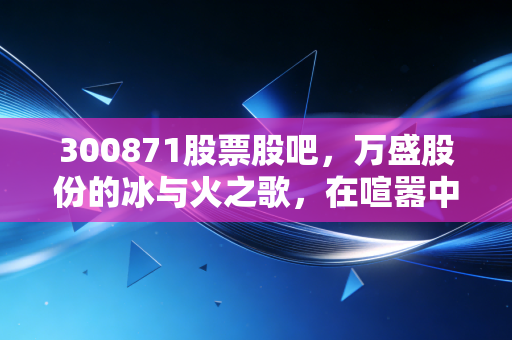 300871股票股吧，万盛股份的冰与火之歌，在喧嚣中寻找化工股的真正价值