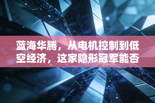 蓝海华腾,从电机控制到低空经济,这家隐形冠军能否飞得更高?