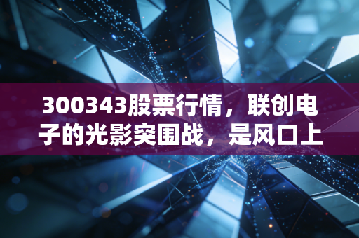 300343股票行情,联创电子的光影突围战,是风口上的猪还是磨砺出的剑?