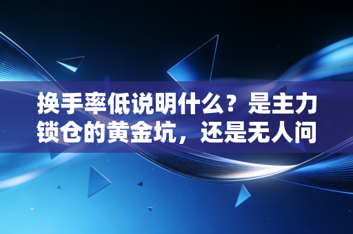 换手率低说明什么?是主力锁仓的黄金坑,还是无人问津的冷板凳?