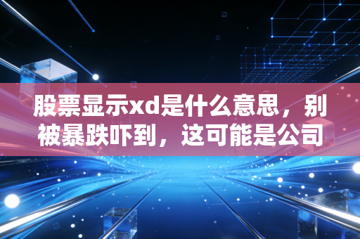 股票显示xd是什么意思,别被暴跌吓到,这可能是公司给你发红包的信号