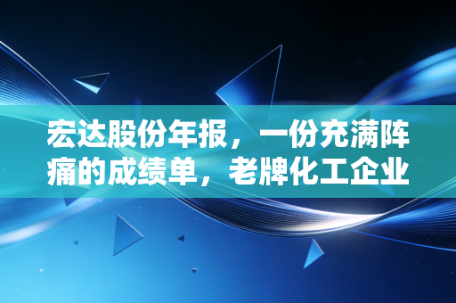 宏达股份年报,一份充满阵痛的成绩单,老牌化工企业的至暗时刻还是黎明前夜?