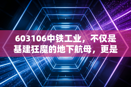 603106中铁工业,不仅是基建狂魔的地下航母,更是穿越周期的隐形冠军