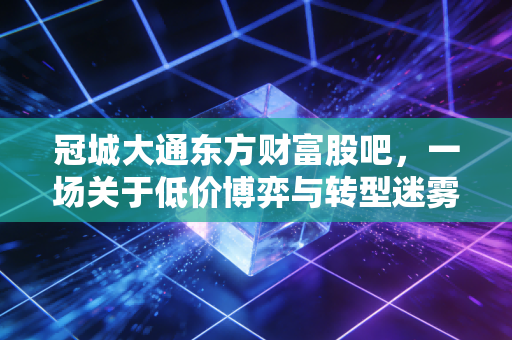 冠城大通东方财富股吧,一场关于低价博弈与转型迷雾的散户江湖实录