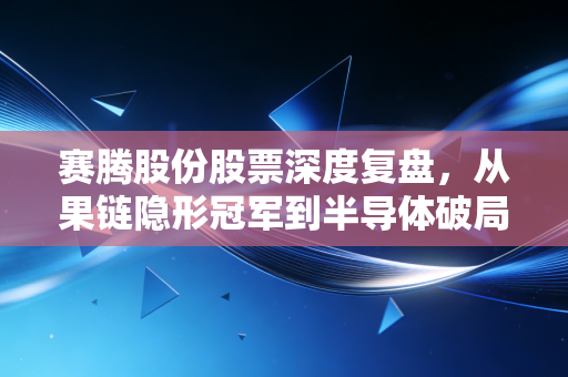 赛腾股份股票深度复盘,从果链隐形冠军到半导体破局者,这只票能否穿越周期?