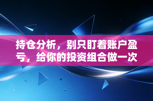 持仓分析,别只盯着账户盈亏,给你的投资组合做一次深度体检